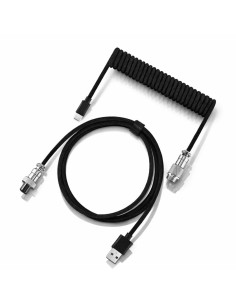 Coiled Cable Noir 1,4M USB-C – Câble Spiralé pour Clavier Mécanique-abidia madagscar