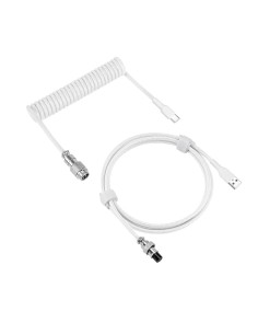 Coiled Cable Blanc 1,4M USB-C – Câble Spiralé pour Clavier Mécanique-abidia madagascar