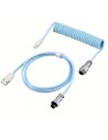 Coiled Cable Bleu Ciel 1,4M USB-C – Câble Spiralé pour Clavier Mécanique-abidia madagascar