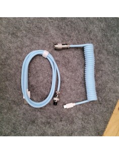 Coiled Cable Bleu Ciel 1,4M USB-C – Câble Spiralé pour Clavier Mécanique-abidia madagascar 2