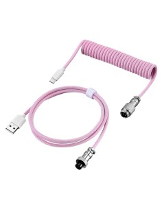 Coiled Cable Rose 1,4M USB-C – Câble Spiralé pour Clavier Mécanique Gaming-abidia madagascar