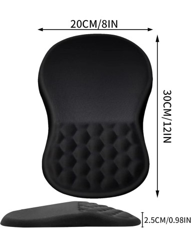 Tapis de Souris Ergonomique avec Repose-Poignet Mousse Mémoire - Abidia Madagascar