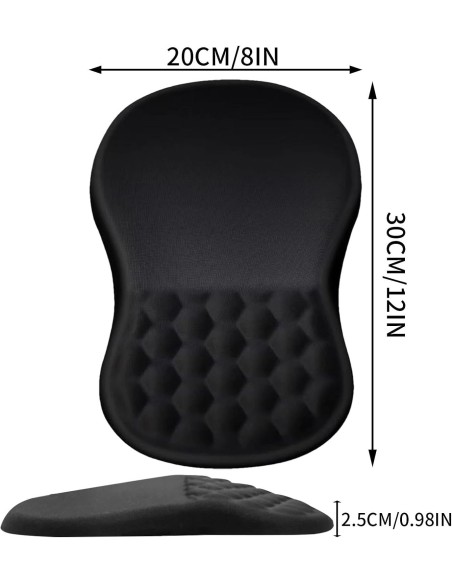 Tapis de Souris Ergonomique avec Repose-Poignet Mousse Mémoire - Abidia Madagascar