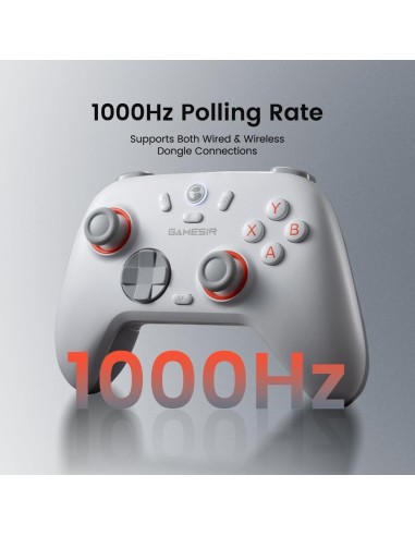 Manette GameSir Nova Lite 2 Blanche - Sans-fil Effet Hall 1000Hz - Abidia Madagascar