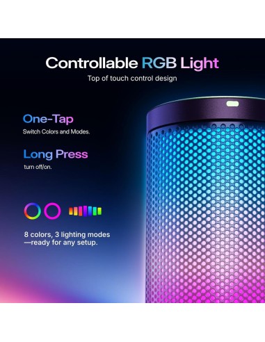 Microphone USB MAONO DGM20 Noir - Micro Gaming RGB - Abidia Madagascar
