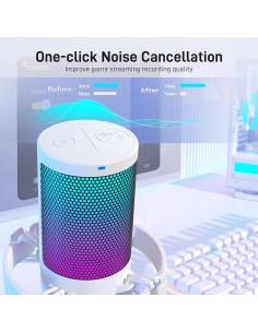 Microphone USB MAONO DGM20  Blanc - Micro Gaming RGB - Abidia Madagascar 2