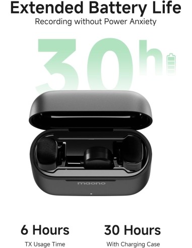 MAONO Wave T1 Mini WM622-PBC2 - Micro Cravate Sans-Fil Dual- Abidia Madagascar