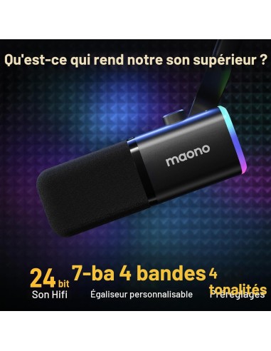 Microphone MAONO PD100X - Micro Dynamique USB/XLR Gaming - Abidia Madagascar