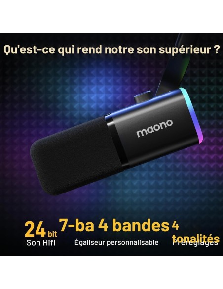 Microphone MAONO PD100X - Micro Dynamique USB/XLR Gaming - Abidia Madagascar