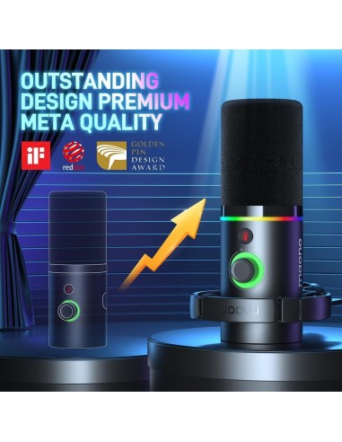 Microphone MAONO PD200X - Micro Dynamique USB/XLR Gaming RGB - Abidia Madagascar