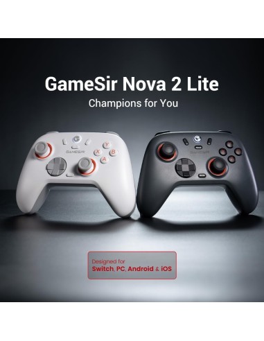Manette GameSir Nova Lite 2 Noire - Sans-fil Effet Hall 1000Hz - Abidia Madagascar