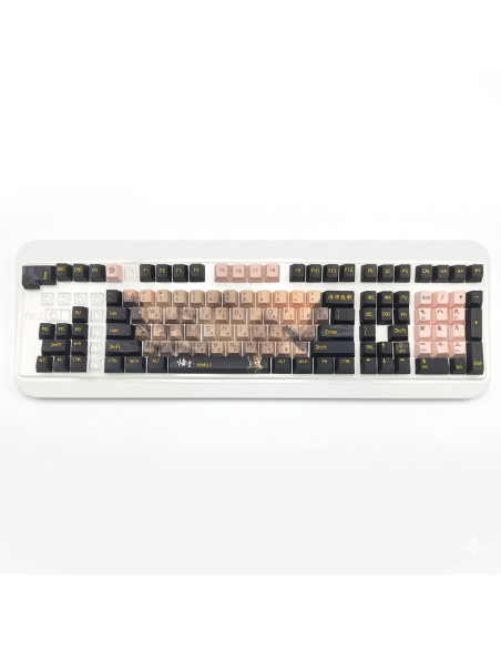Set Keycaps PBT Wukong Édition Premium - Clavier Custom MX - Abidia Madagascar