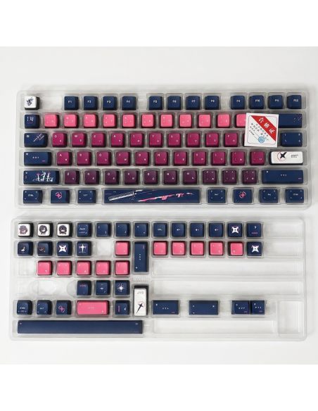 Set Keycaps PBT Yuki Aim Cyber Ninja Katana - 120 Touches MX - Abidia Madagascar