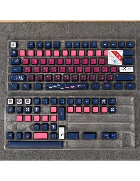 Set Keycaps PBT Yuki Aim Cyber Ninja Katana - 120 Touches MX - Abidia Madagascar