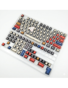 Set Keycaps PBT XDA Minimaliste Blanc et Rouge - 125 Touches - Abidia Madagascar