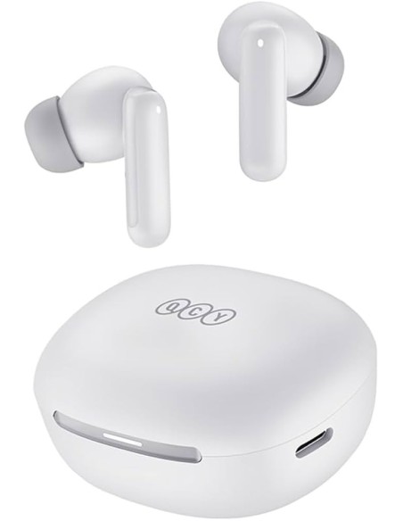 QCY MeloBuds N30 Blanc - Écouteurs Sans Fil ANC & Autonomie 55H - Abidia Madagascar