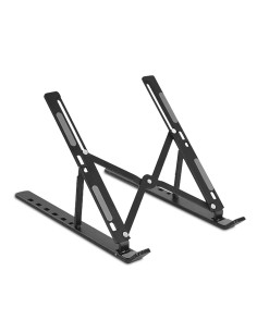 Support PC Portable Aluminium Ajustable Noir - Stand Ergonomique Stable - Abidia Madagascar