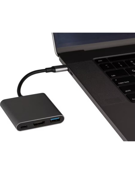 Adaptateur Multiport USB-C Hub 3-en-1 HDMI 4K & USB 3.0 &Type C Noir- Abidia Madagascar