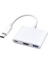 Adaptateur Multiport USB-C Hub 3-en-1 HDMI 4K & USB 3.0 &Type C Blanc - Abidia Madagascar