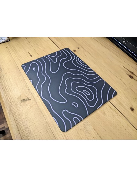 Tapis de Souris en Verre Trempé Premium – Topographique - Abidia Madagascar