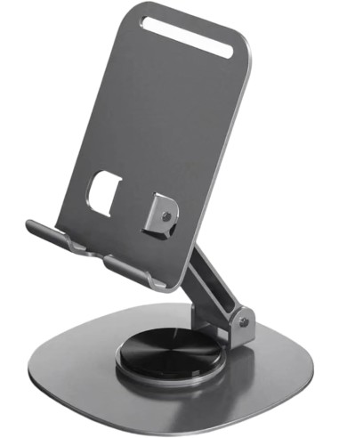 Support Téléphone  Aluminium Noir Rotatif 360° - Abidia Madagascar