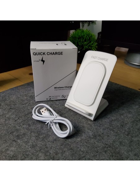 Chargeur Sans Fil Rapide Induction Blanc 15W- Abidia Madagascar
