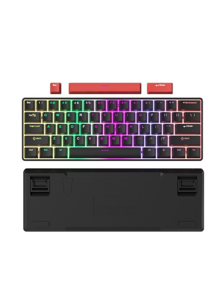 Clavier Mécanique Furycube TS61 Black RGB – Red Switch | Compact 60% Gaming- Abidia madaghascar