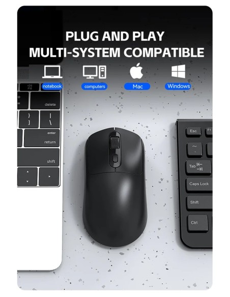 Souris T-WOLF X8 Noire Sans Fil Silencieuse (PixArt 3212/Bluetooth) | Abidia Madagascar