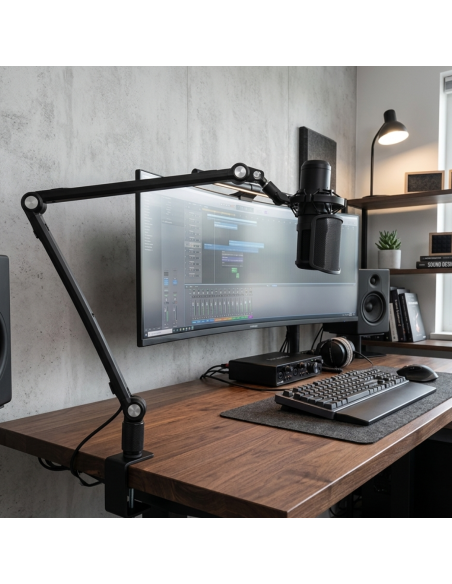 Bras Micro Articulé de Bureau 63cm - Support Premium | Abidia Madagascar