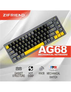 Clavier Mécanique Zifriend AG68 Hot-Swap 65% | Abidia Madagascar 2