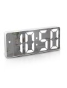 Horloge Numérique  Miroir blanc – Affichage Digital, Alimentation Secteur & Pile, Design Moderne-abidia Madagascar