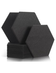 Panneaux Acoustiques Hexagonaux Auto-Adhésifs gris foncé – Mousse Insonorisante 260 x 300 mm, Épaisseur 9 mm-abidia madagascar