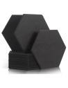 Panneaux Acoustiques Hexagonaux Auto-Adhésifs gris foncé – Mousse Insonorisante 260 x 300 mm, Épaisseur 9 mm-abidia madagascar