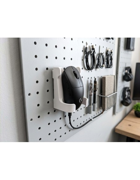 Pose souris pour pegboard mural blanc | Abidia Madagascar