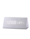 Horloge numérique LED triangulaire blanche | Abidia Madagascar
