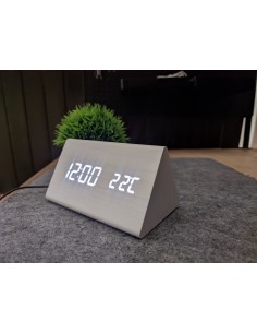 Horloge numérique LED triangulaire blanche | Abidia Madagascar 2