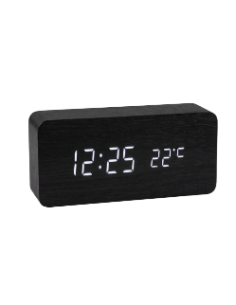 Horloge numérique LED rectangulaire noire | Abidia Madagascar