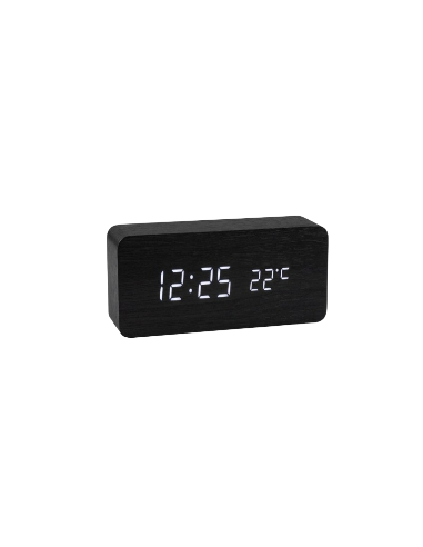Horloge numérique LED rectangulaire noire | Abidia Madagascar
