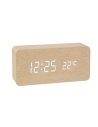 Horloge numérique LED rectangulaire marron | Abidia madagascar