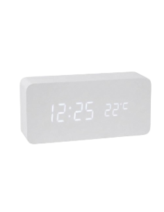 Horloge numérique LED rectangulaire blanche | Abidia Madagascar