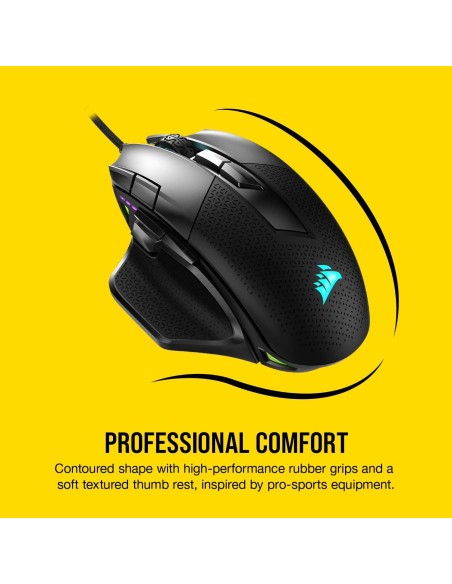Corsair NIGHTSWORD RGB – Souris Gaming Filaire  DPI 18 000, 8 Boutons Programmables, Poids Ajustable & RGB - Abidia Madagascar