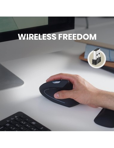 Perixx PERIMICE-713N – Souris verticale ergonomique sans fil 2.4GHz - Abidia Madagascar