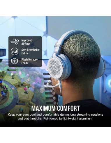 Corsair Virtuoso Pro Blanc – Casque Gaming Filaire Audio Haute Fidélité - abidia Madagascar