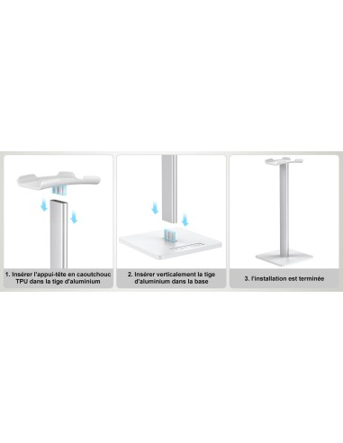 Support Casque New Bee – Aluminium & Plastique, Stable et Élégant, Bureau et Gaming | Abidia Madagascar