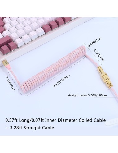 Coiled Cable Attack Shark MambaSnake Rose – Câble Tressé pour Claviers et Périphériques Gaming -abidia Madagascar