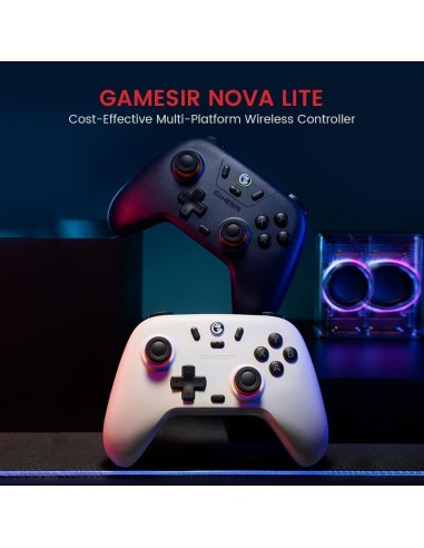 GameSir NovaLite Blanc – Manette sans Fil Bluetooth, Compatible PC et Mobile, Sans Dongle -abidia Madagascar