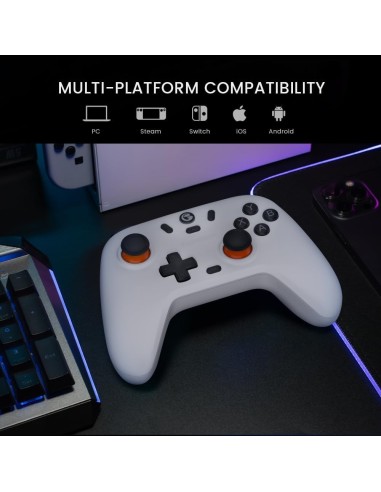 GameSir NovaLite Blanc – Manette sans Fil Bluetooth, Compatible PC et Mobile, Sans Dongle -abidia Madagascar