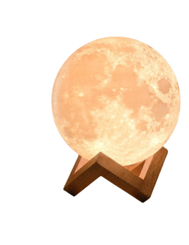 3D Moon Light Dream of Moonfall – Veilleuse Lune LED Rechargeable via Câble d’Origine, Tactile - abidia Madagascar