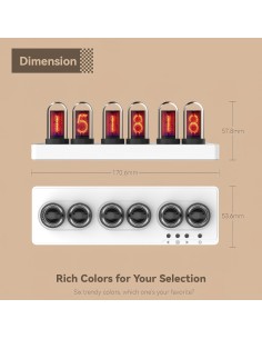 Horloge Numérique Mini Tube – Affichage LED Moderne, Alimentation Secteur USB Type-C - abidia Madagascar 2