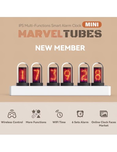 Horloge Numérique Mini Tube – Affichage LED Moderne, Alimentation Secteur USB Type-C - abidia Madagascar